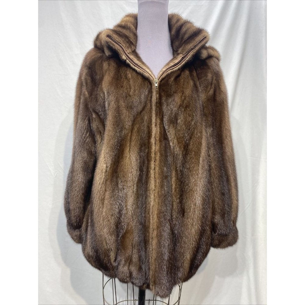 demi-buff mink bomber jacket female (61214)